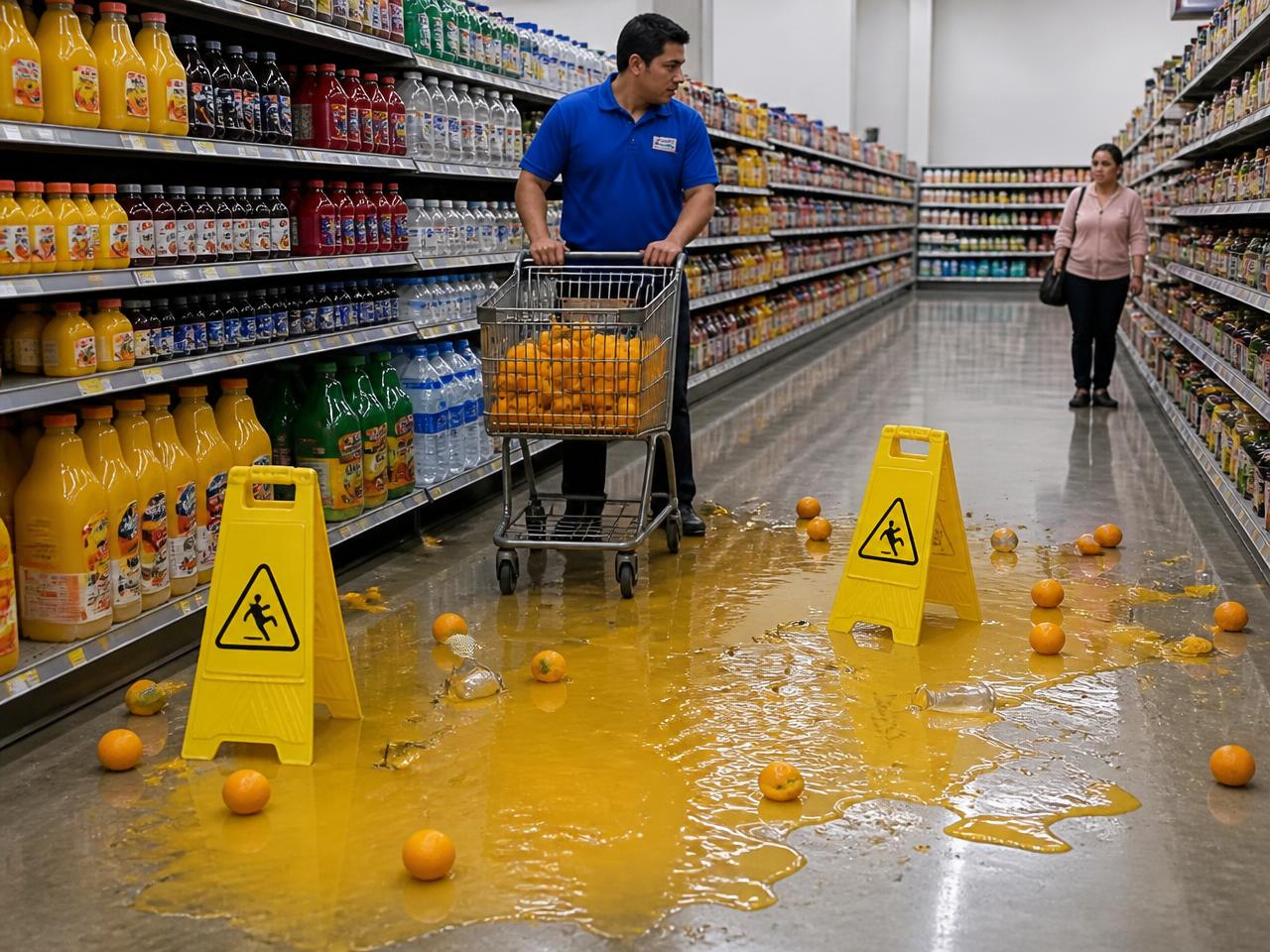 CELPIP Speaking Task 8 scene: a grocery store aisle